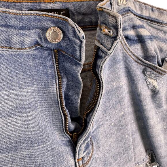 Judy Blue Light Wash High Rise Destroyed Distressed Ankle Fit Stretchy Jeans 20W - Picture 5 of 9